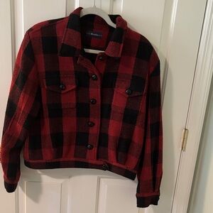 Breeches Buffalo Plaid Button-Front Jacket - Red & Black
